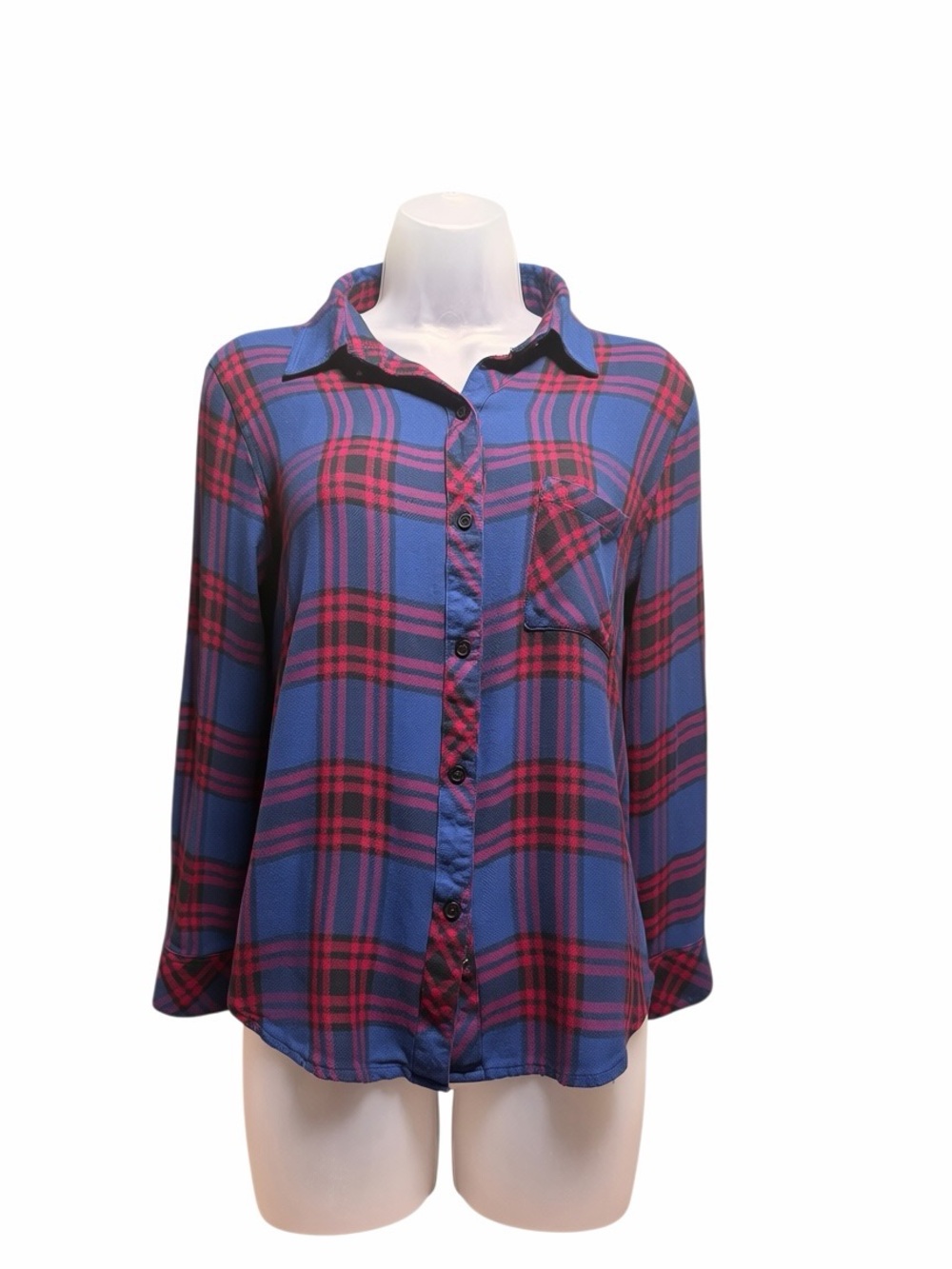 Rails Ladies Long Sleeve Hunter Button Up Plaid Blouse Size Small